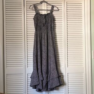 Grace Karin Black and White Patterned Maxi Dress